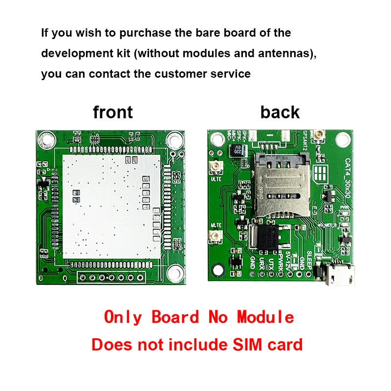 SIM7600E SIM7600G SIM7600SA Development Core Board SIMCOM 4G LTE CAT1 Module Support GNSS 4G Modem With Antenna Breakout Kit
