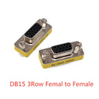 1PCS Mini Gender Changer Adapter DB9/DB15 VGA Male to Female/Male to Male/Female to Female RS232 Serial Plug Com Connector