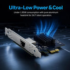 TISHRIC PCIE 3.0 1X 4X To 1 Port RJ45 10000Mbps 10 Gigabit Ethernet Network Card RTL8127 Ethernet Wired LAN Controller Adapter