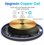 Ultra-Thin Fast Wireless Charger Pad for Samsung Galaxy S24 S23 S22 iPhone 15 14 13 Pro Max Wireless Induction Charging Station