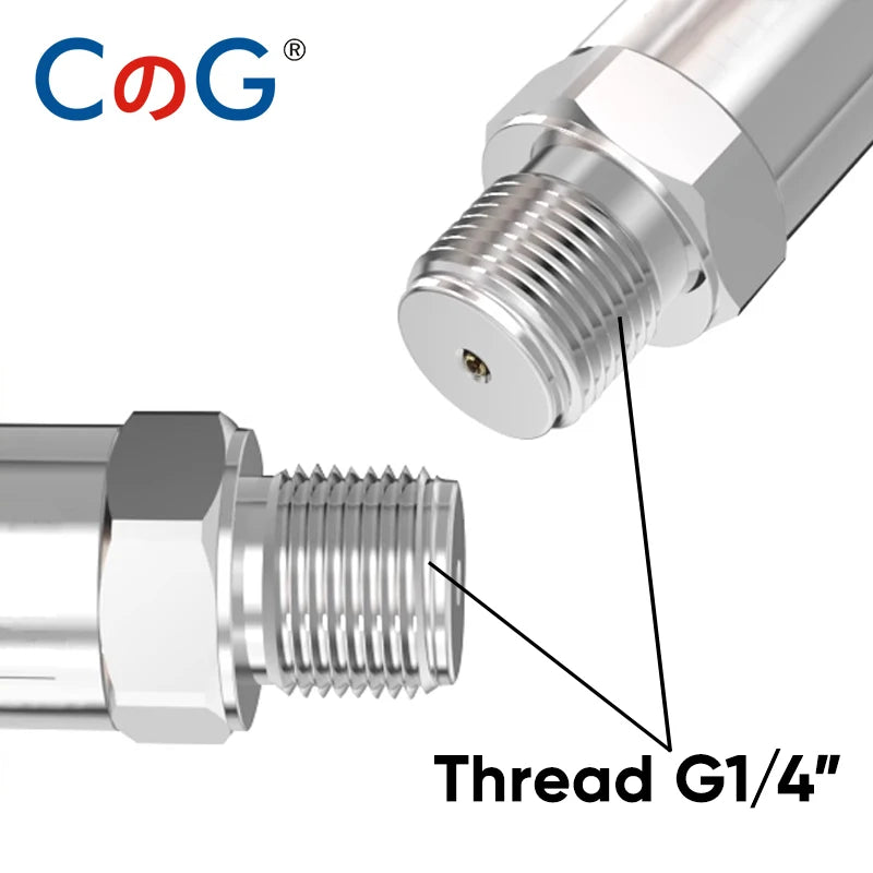 CG Diffused Silicon Pressure Transmitter Thread G 1/4" High Precision Vacuum Hydraulic Oil Pressure Sensor 4-20mA/0-10V Output
