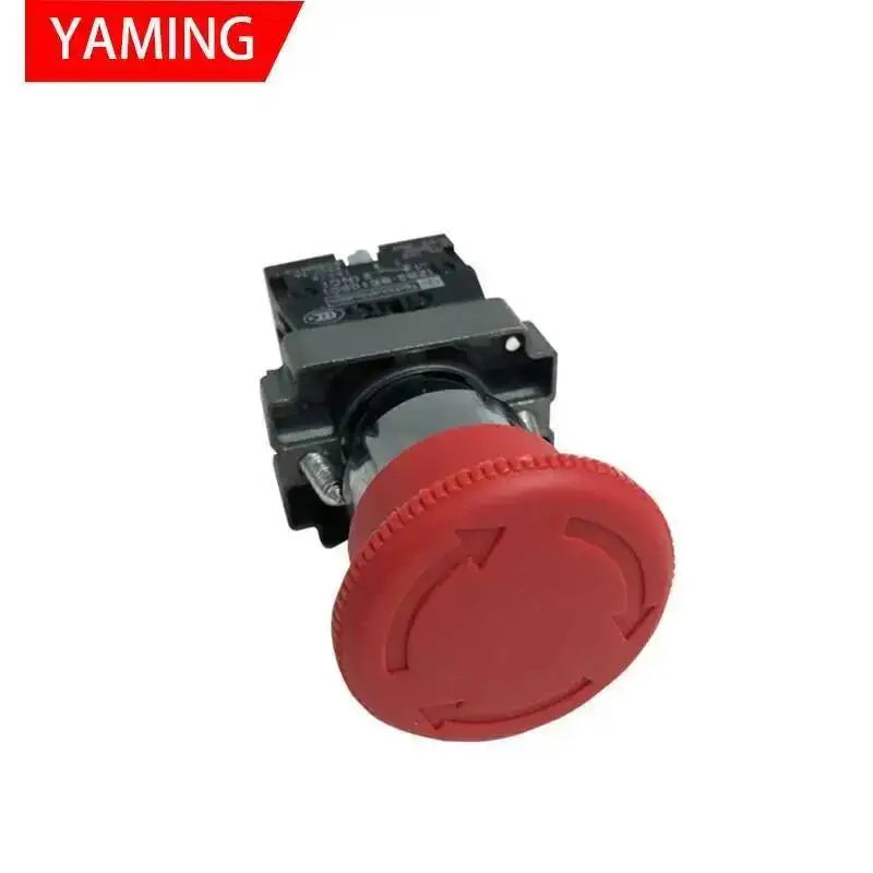 10A 22mm Mushroom Red Round Head Power Emergency Stop Push Button Switch 1NC Normally Close XB2-BS542