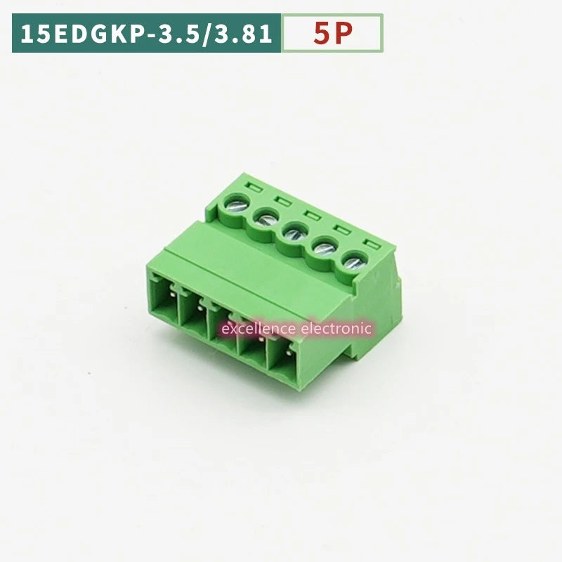 5/10PCS Aerial Butt Welding Type 15EDGRK-3.5mm 3.81mm Plug-in Terminal Block 3.5mm 3.81mm Pitch 2/3/4/5/6/7-12P Female Socket