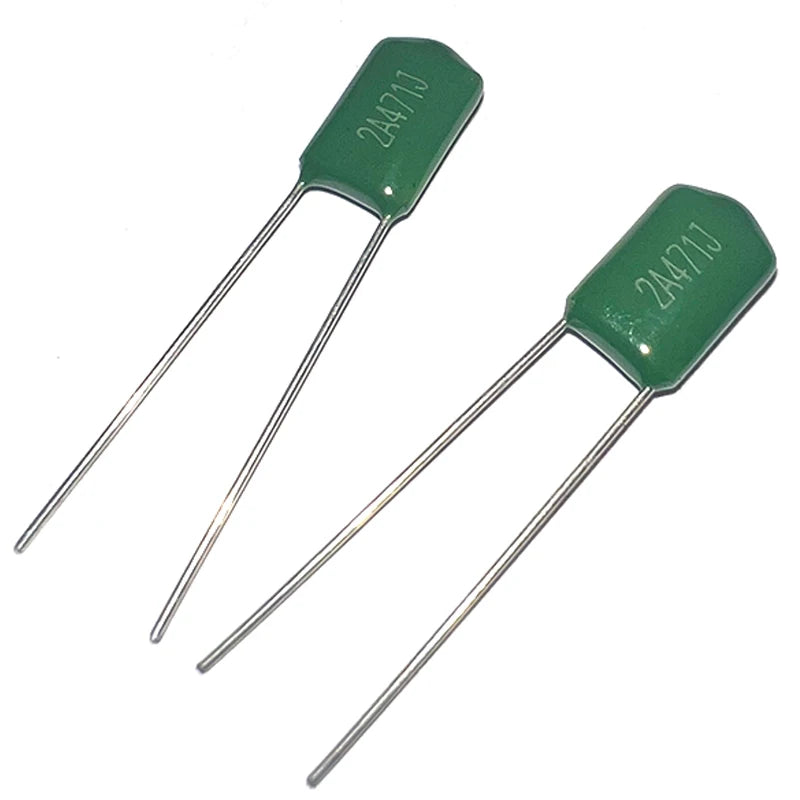 50pcs Polyester Film Capacitor 2A471J 2A102J 2A152J 2A222J 2A392J 2A332J 2A472J 2A103J 2A473J 2A104J 100v 100nf 10nf 1nf 22nf