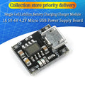 5PCS Single Cell Lithium Battery Charging Charger Module 1A 5V-6V 4.2V TC4056 TC4056A Micro USB Power Supply Board TP4056