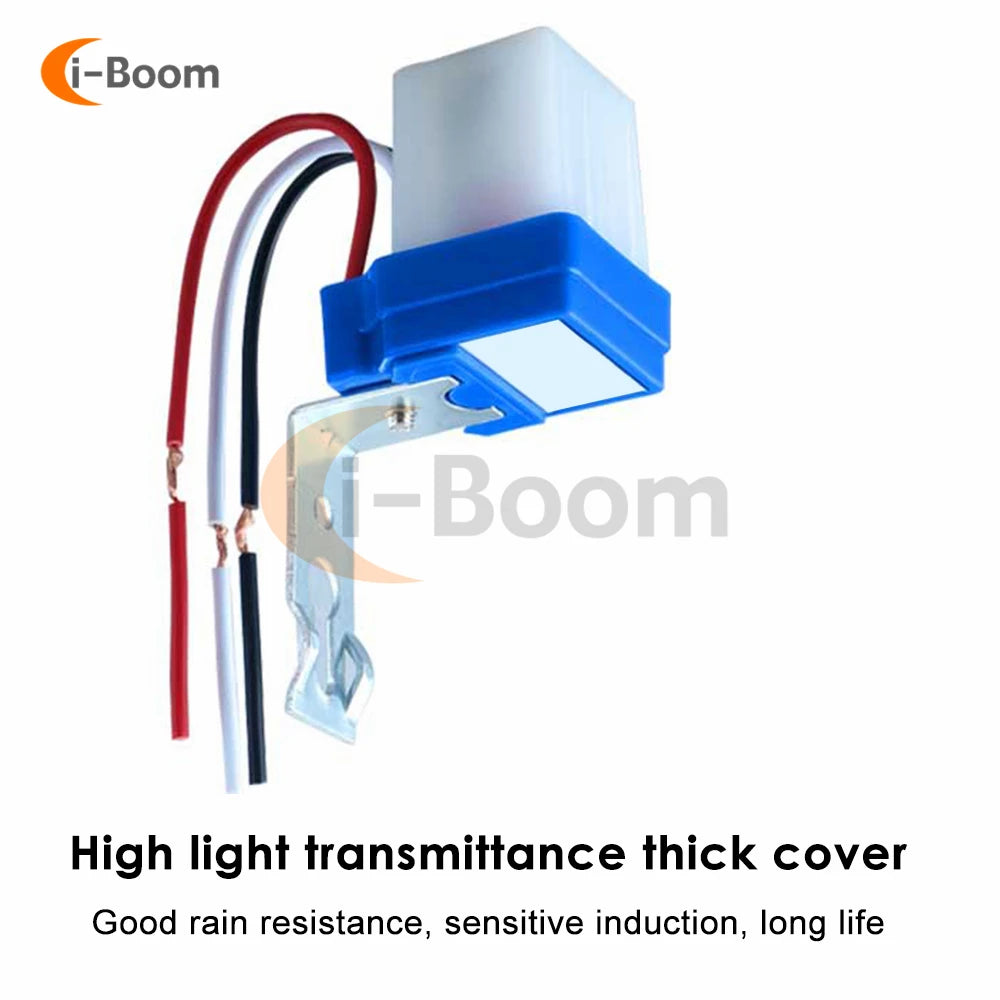 DC 12/24V AC 110/220V 10A Automatic Switch Auto On/Off Photocell Street Light Switch Waterproof Photo Control Sensor Switch