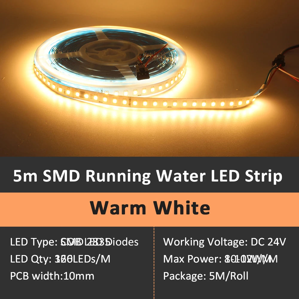 WS2811 Horse Race Running Water Led Strip 24V COB 360LEDs/M SMD 120LEDs/M Touch Controller Sync Controller 1to4 1to8 Sequential