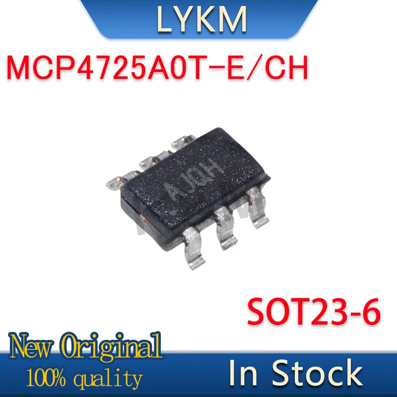 5-10/PCS New Original MCP4725A0T-E/CH MCP4725A0T MCP4725A Screen printing AJ** SOT23-6 Analog-to-digital converter In Stock