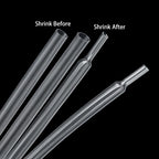 1 - 100m Transparent 1mm ~ 20mm Super Thin Wall Soft Shrinkable Tube 2:1 Heat Shrink Tube Earphone Line Audio Cable Sleeve Wrap