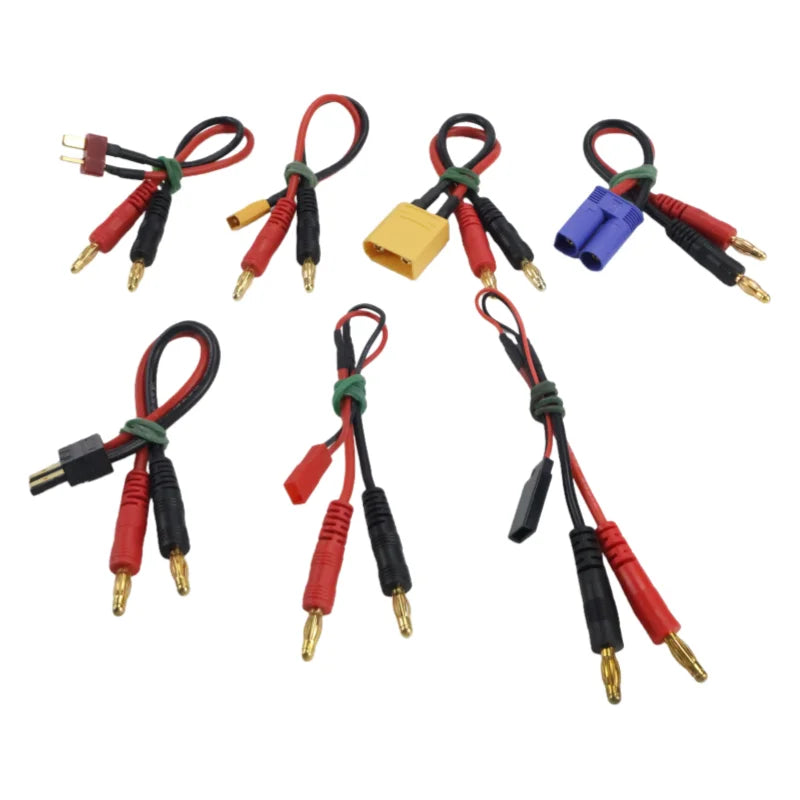 XT30 XT60 XT90 JST EC5 Futaba Traxxas Plug to 4.0mm Banana Charge Cable 15cm Silicone Wire for RC Lipo Battery