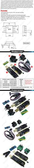 XTW100 CH341A USB Programmer with Software Driver 24 25 Series EEPROM Flash BIOS SPI FLASH Motherboard Multifunctional upgrade
