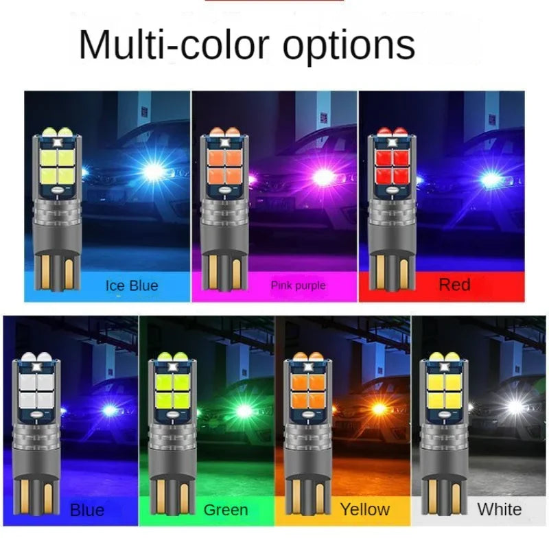 2pcs High Quality T10 W5W Super Bright Car Interior Reading Dome Light Marker Lamp 168 194 LED Auto Wedge Parking Bulbs Orange