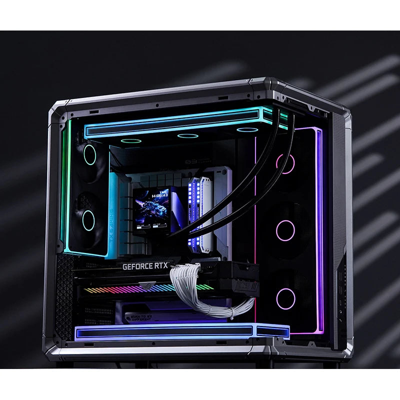 JONSBO ZE-120/240/360 PC Case Fan ARGB Four-sided Thousand-layer Mirror PWM Gaming Combined Cooling Fan