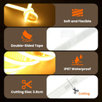 DC12V 24V COB Strip With 2PIN /DC Cable IP67 Waterproof Outdoor Home Decor Flexible Ribbon Rope LED Neon Light 3000K 4000K 6000K