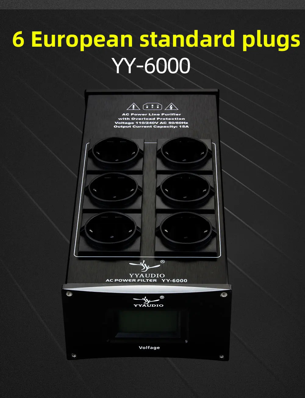 YYAUDIO HiFi Audio Noise AC Power Filter Power Conditioner Power Purifier Surge Protection with EU Outlets Power Strip