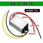 DC 24V to 12V 1A-5A Converter Step Down Voltage Regulator for Auto Car Truck Vehicle Boat Buck Reducer Waterproof Module CE