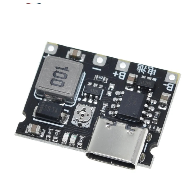 1/2/5PCSType-C USB Lithium Li-ion 18650 3.7V 4.2V Battery Charger Board DC-DC Step Up Boost Module TP4056 DIY Kit Parts
