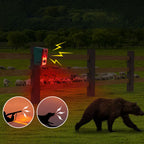 Solar Outdoor Motion Sensor Alarm Home  Alarm with Dog Barking Gunshot Sound Support Recording and Adjustable Volume
