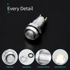 1pc 8mm Metal Push Button Switch Self-reset Momentary Self-locking Latching 2 Pins High Head 3A/250V Computer Doorbell Horn