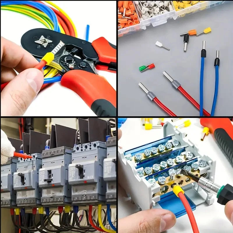 VE Tubular Crimp Terminals,Cable Electrical Connector,Insulated Wire Connectors,Tube Type Terminal Crimping Pliers HSC86-4