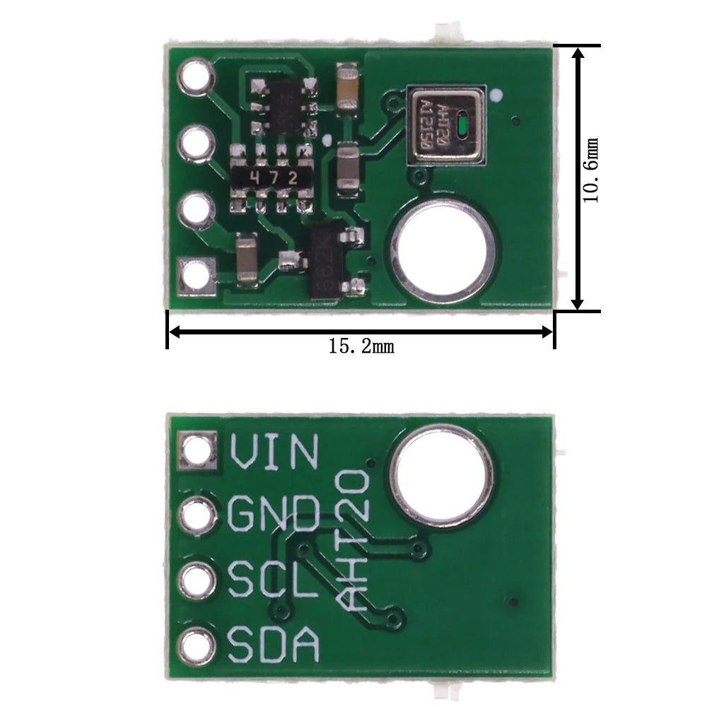 AHT10 AHT20 AHT21 High Precision Digital Temperature and Humidity Sensor Measurement Module I2C Communication Replace SHT20
