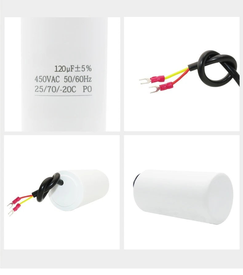 CBB60 start-up working capacitor 120UF 450V air pump air pressure car washing machine capacitor