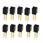 10PCS 2.54mm Pitch Straight Pin Header Male Connector 1x6/1x8/1x10/1x15/1x20/1x40 2x6/2x8/2x10/2x20 Single/Double Row PC