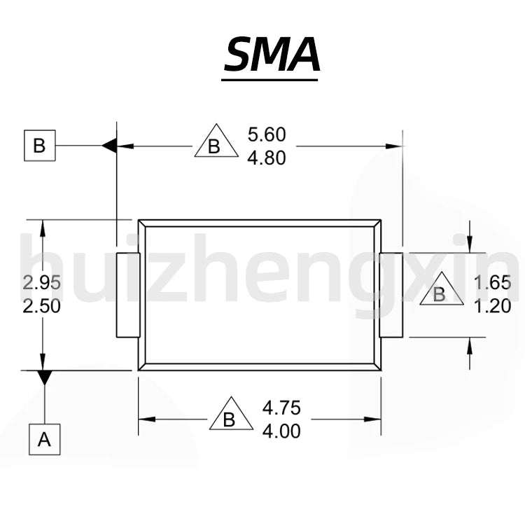 50PCS SS12 SS14 SS16 SS18 SS110 SS22 SS24 SS26 SS28 SS210 1A 2A Schottky diode SMA/DO-214AC