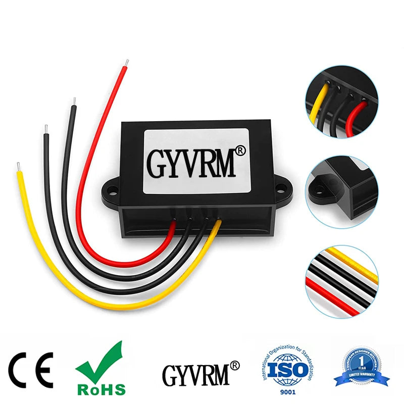 DC 72V 60V 48V 36V 24V to DC 12V 3A 5A 8A 10A Step Down Voltage Power Converter Auto Car Motorcycle Bus Truck Buck Power Supply