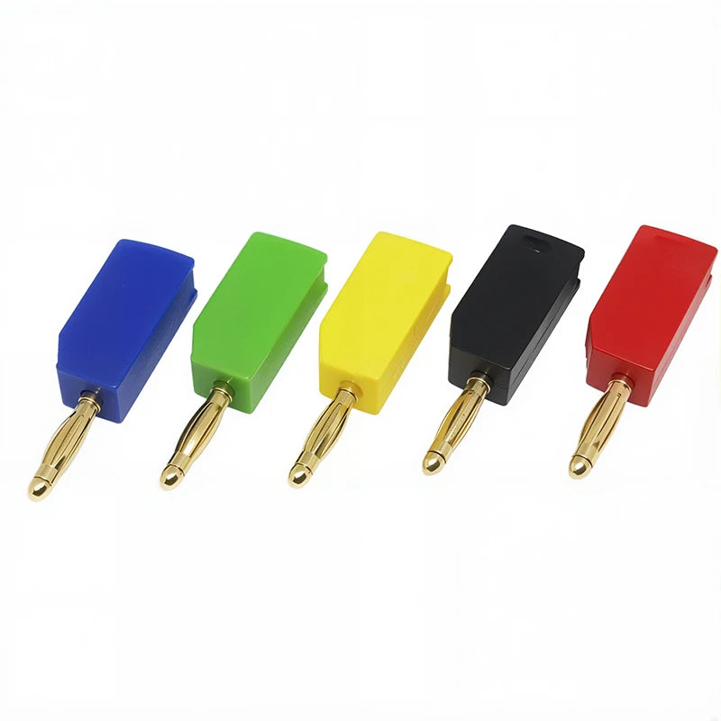 10PCS 2MM Banana Plug Gold Plating Stackable Electrical Terminal Banana Connector