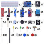 Starter Kit for Arduino Uno R3 Breadboard Basic Simple Learning Kit, Sound/Water Level/Humidity/Distance Detection, LED Control