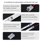SMD Crystal Joint 2 3 4 5Pin LED Wire Connectors Solderless For 5mm 8mm 10mm Quick Terminal Block Strip Light Wire Connection