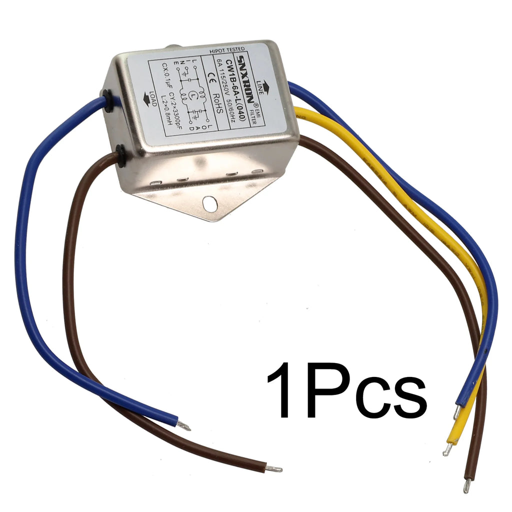 Power Filter Line Audio Purifier CW1BL AC 250V AntiInterference Designed for Electrical and Household Equipment Rated 3A 6A 10A