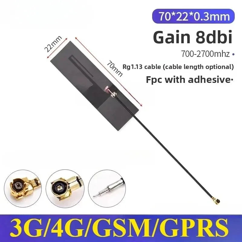 2PCS Full Frequency 5G 4G LTE GSM GPRS 2G 3G NB-IoT Module with Built-In FPC/PCB High Gain Patch Antenna for IoT Device