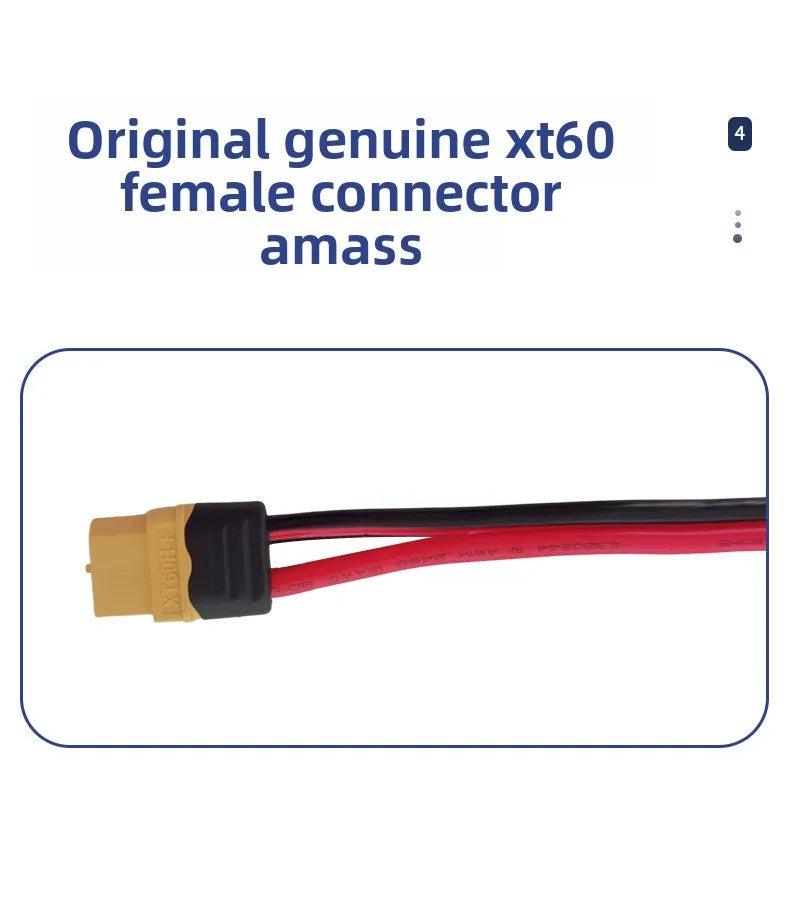 12awg 1m XT60 Female Connector To SAE with Dust Cap Connection Cable XT60 Banana Plug Cable Sae