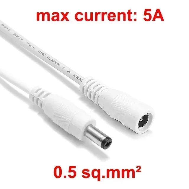 20/22AWG 12V DC Power Cable Male Female Plug 5.5 2.1mm Power Adapter Extension Cable For Camera CCTV Led Strip Light Connect