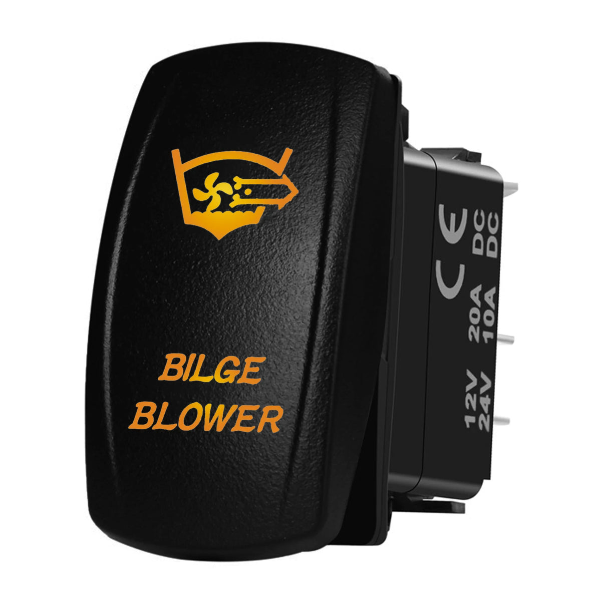 Marine Boat Rocker Switch 12/24V Orange Backlit Anchor Beacon Up Down Button ON OFF/ON OFF ON Momentary Toggle Switch Waterproof