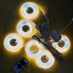 AC220V To DC 12V COB LED Strip Lights for Kitchen Home Decor Cabinet Lamp with Dimming Remote Controller led tiras de luces -EU