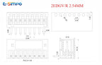 5PCS 2.54mm 15EDG 2EDG  PCB Screw Terminal Block 2-16P Female Socket Pitch Straight/Right Angle Pin Pin Header Wire Connector