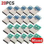 20-1pcs 5/6Pin Type C Female Connectors Usb Electric Terminals Welding DIY Data Cable Support PCB Board Jack Equipment Repair