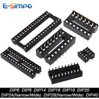 10PC 2.54mm IC Socket DIP6 DIP8 DIP14 DIP16 DIP18 DIP20 DIP28 DIP40 Pin Connector 8 14 16 18 20 24 28 40Pin DIP Socket Chip Base