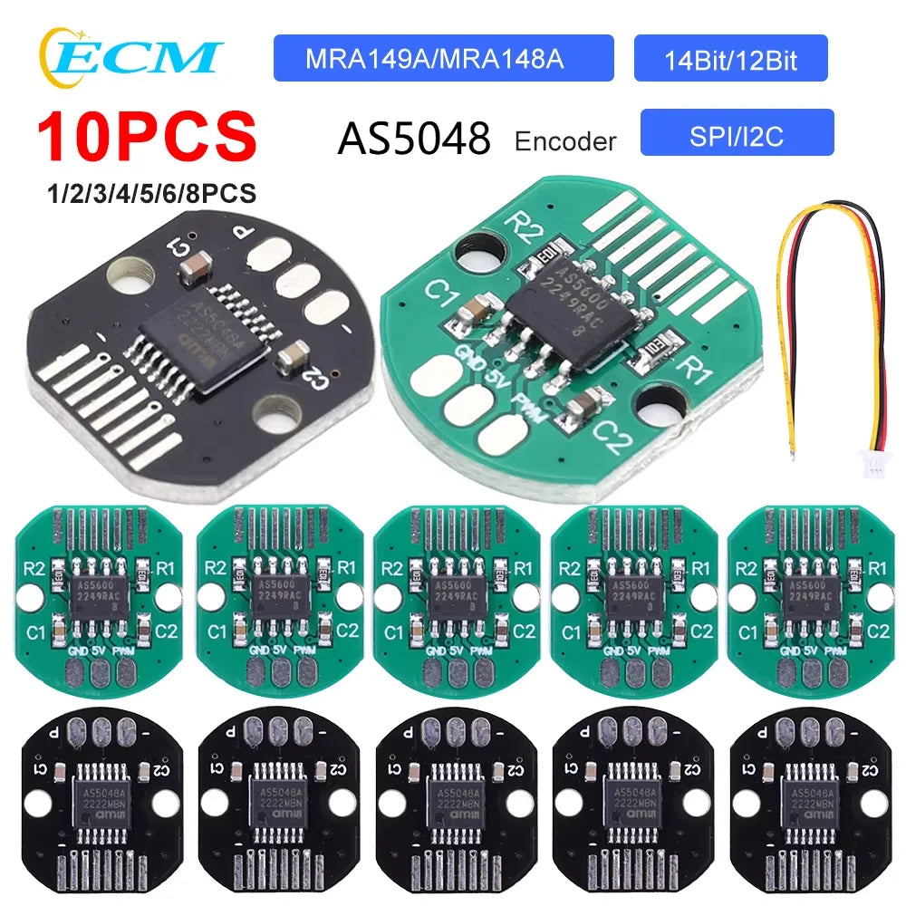 AS5600 AS5048 Encoder PWM Output Position Sensor Encoder SPI/I2C Interface Precision 14Bit for Brushless Motor