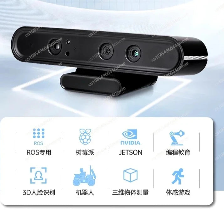 3D RGBD Depth Sensor Camera, Infrared Stereo Vision Webcam for ROS Robot Raspberry Pi Machine Vision Development