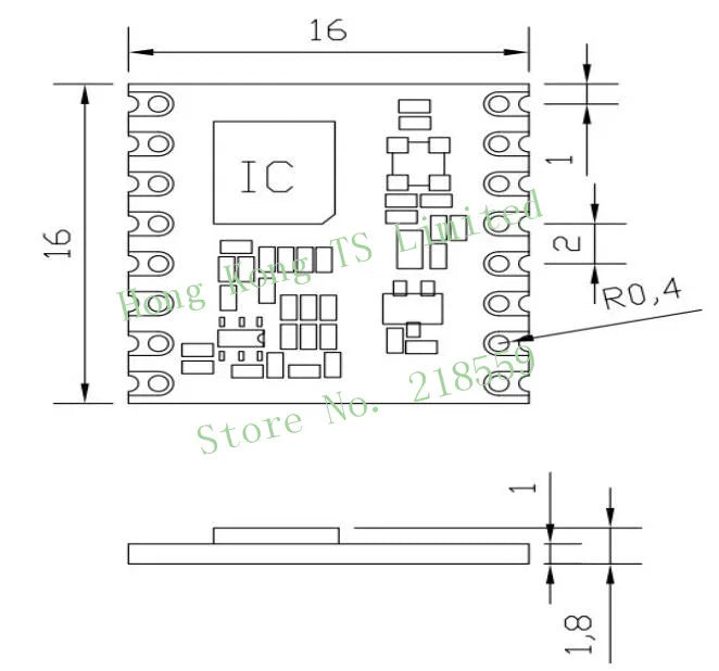 RFM95 20dBm 100mW 868Mhz 915Mhz DSSS spread spectrum wireless transceiver module SPI SX1278 SX1276 SMD lora module