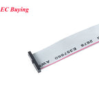 Gray Flat Ribbon Cable 1.27MM 2.0MM 2.54MM Pitch AVR 20cm Data Line Wire FC-6/8/10/12/14/16/20/24/26/30/34/40/50P Pin Connector