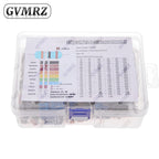 1/4W 1/8W 1/2W 1W 2W Metal Film Resistor Kit 130 Values 0.125W 0.25W 0.5W 1% Resistance Assortment Assorted Set Box 0.1667W