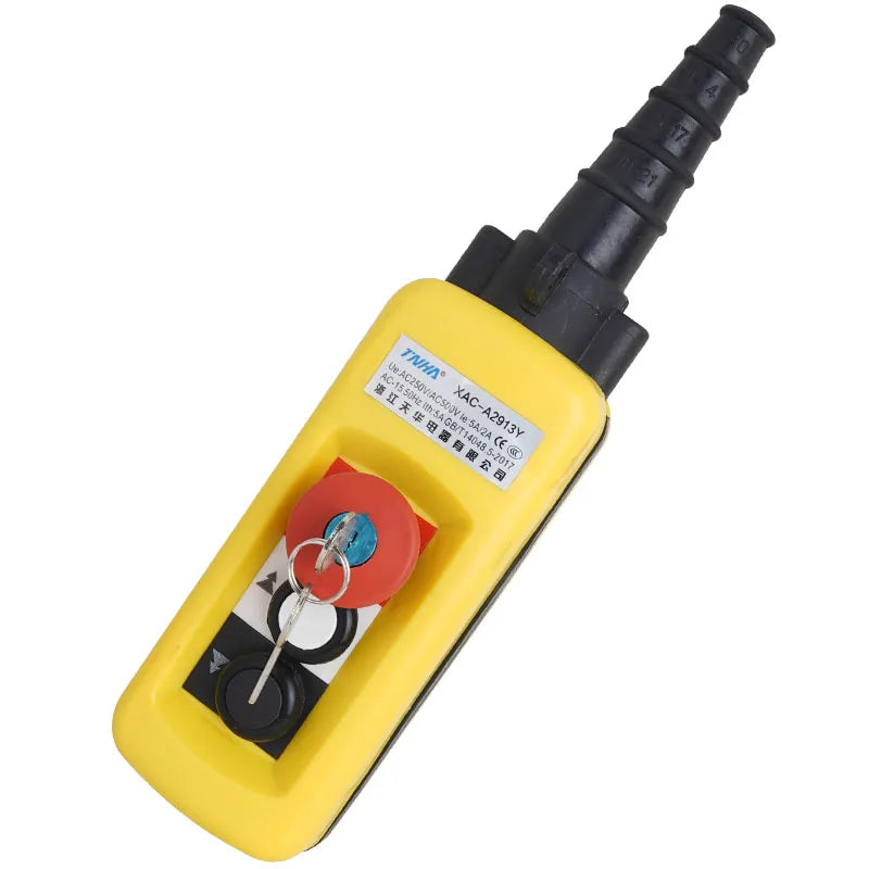 2/4/6/8 Pushbuttons Double Speed/Single speed Hoist Crane Pendant Control Stations With Emergency Stop For circuits XAC-A271