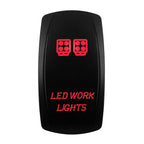 Red Led Light Rocker Switch 12V/24V SPST DPDT Toggle Switch ON OFF/ ON OFF ON Backlight Latching / Momentary Dash Panel Control