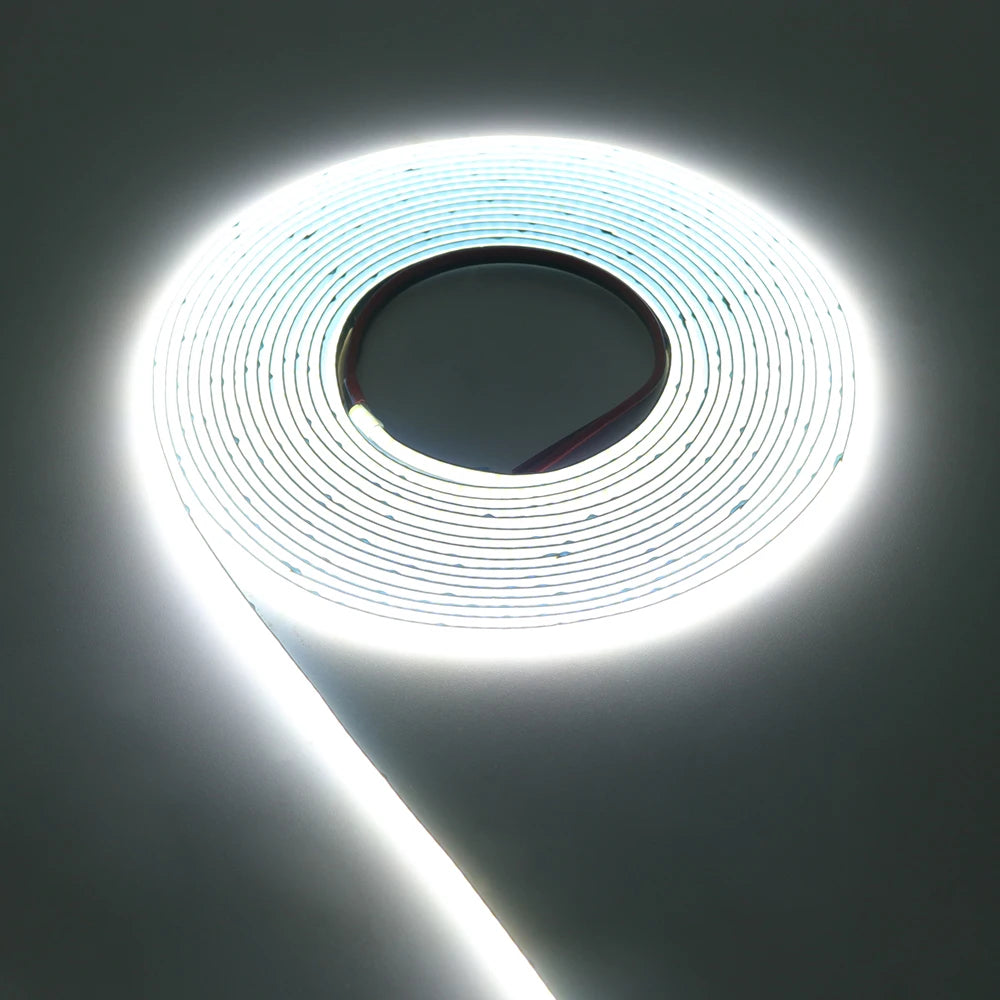 DC 5V 12V 24V COB LED Strip 320 384 480 528LEDs/m High Density Flexible COB LED Tape Light Bar 3MM 5MM 8MM PCB Linear Light