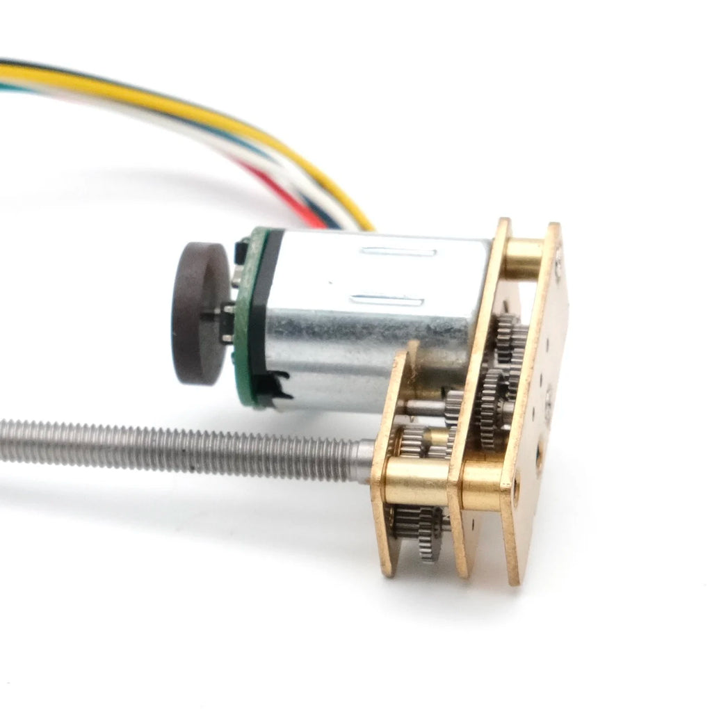 N20 DC Encoder Motor 3V/6V/12V with M3 M4 Screw Thread 55mm Long Shaft 7PPR 15-1000RPM for DIY Car Model Magnetic Encoder Motor